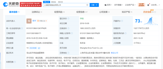 王思聰名下食品公司被限消 王思聰持股食品公司被限消
